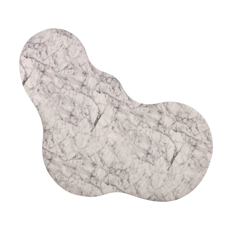 Maklaine Modern Contemporary White Marble Finish Coffee Table