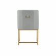 Maklaine Modern Contemporary Gray Pleated Velvet Dining Chair