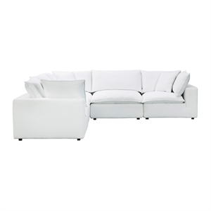 maklaine contemporary natural modular upholstered l-sectional