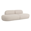 Maklaine Modern Contemporary Linen Fabric Sofa in Beige Finish