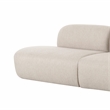 Maklaine Modern Contemporary Linen Fabric Sofa in Beige Finish