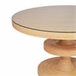 Maklaine Modern Contemporary Natural Rattan Round Dining Table