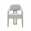 Maklaine Modern Contemporary Speckled Gray Boucle Dining Chair