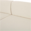 Maklaine Modern Contemporary Boucle Fabric Sofa in Cream Finish