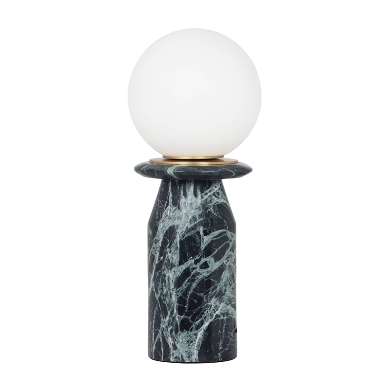 Maklaine Modern Contemporary Malachite Green Marble Finish Lamp