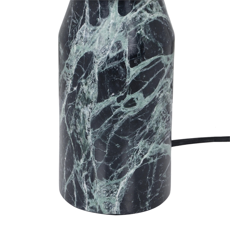 Maklaine Modern Contemporary Malachite Green Marble Finish Lamp