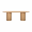 Maklaine Modern Contemporary Natural Ash Wood Oval Dining Table