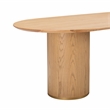 Maklaine Modern Contemporary Natural Ash Wood Oval Dining Table