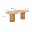 Maklaine Modern Contemporary Natural Ash Wood Oval Dining Table