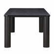 Maklaine Modern Contemporary Black Oak Rectangular Dining Table