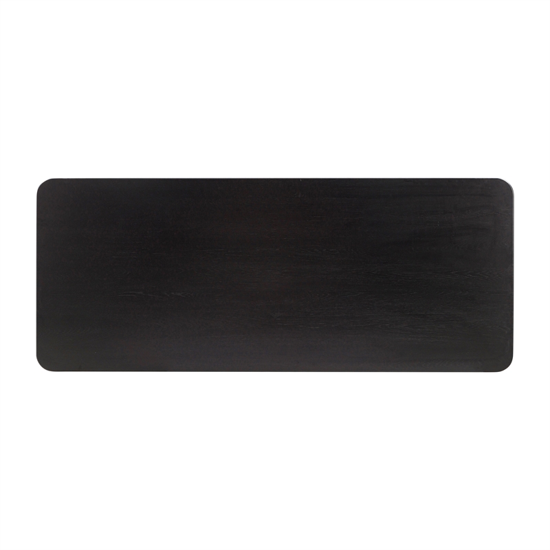 Maklaine Modern Contemporary Black Oak Rectangular Dining Table