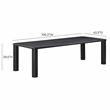 Maklaine Modern Contemporary Black Oak Rectangular Dining Table
