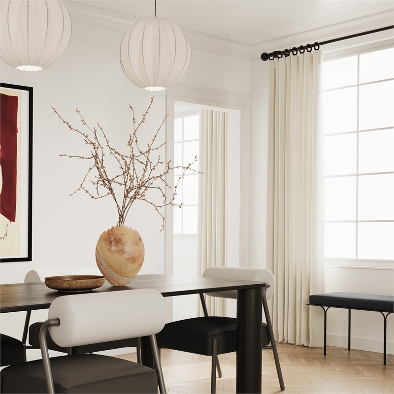 Maklaine Modern Contemporary Black Oak Rectangular Dining Table