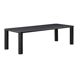 Maklaine Modern Contemporary Black Oak Rectangular Dining Table