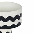 Maklaine Modern Contemporary Black Waves Papier Mache Table Lamp