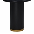 Maklaine Modern Contemporary Wood Entry Table in Black Oak Finish