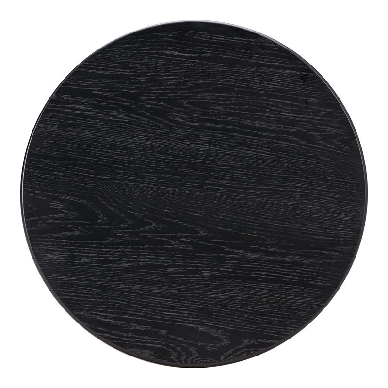 Maklaine Modern Contemporary Wood Entry Table in Black Oak Finish
