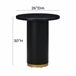 Maklaine Modern Contemporary Wood Entry Table in Black Oak Finish