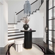 Maklaine Modern Contemporary Wood Entry Table in Black Oak Finish