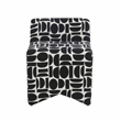Maklaine Modern Contemporary Black Geometric Jacquard Weave Stool