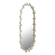 Maklaine Modern Contemporary Bubbles Ivory Large Oval Wall Mirror