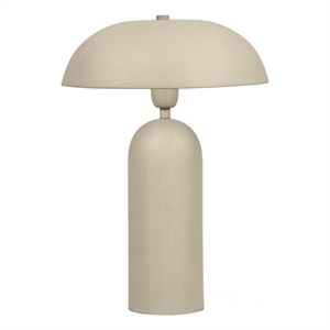 maklaine modern contemporary metal iron table lamp in cream finish