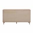 Maklaine Modern Contemporary Cane 6 Drawer Dresser in Brown Finish