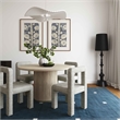 Maklaine Modern Contemporary Hazel Gray Finish Boucle Dining Chair