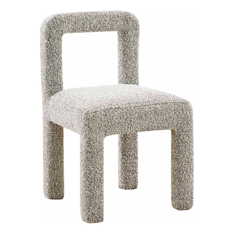 Maklaine Modern Contemporary Hazel Gray Finish Boucle Dining Chair