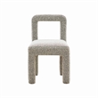 Maklaine Modern Contemporary Hazel Gray Finish Boucle Dining Chair