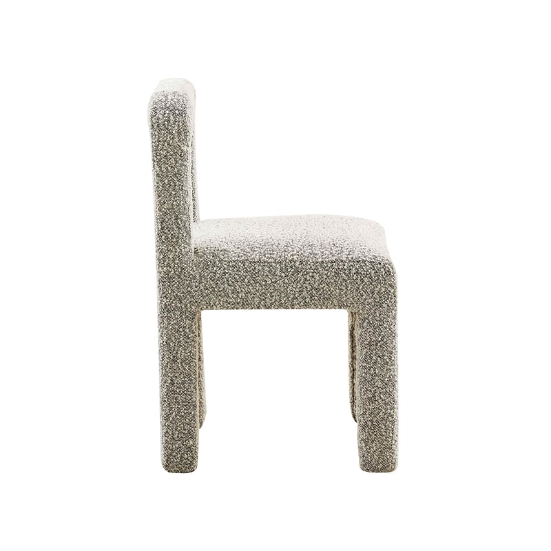 Maklaine Modern Contemporary Hazel Gray Finish Boucle Dining Chair