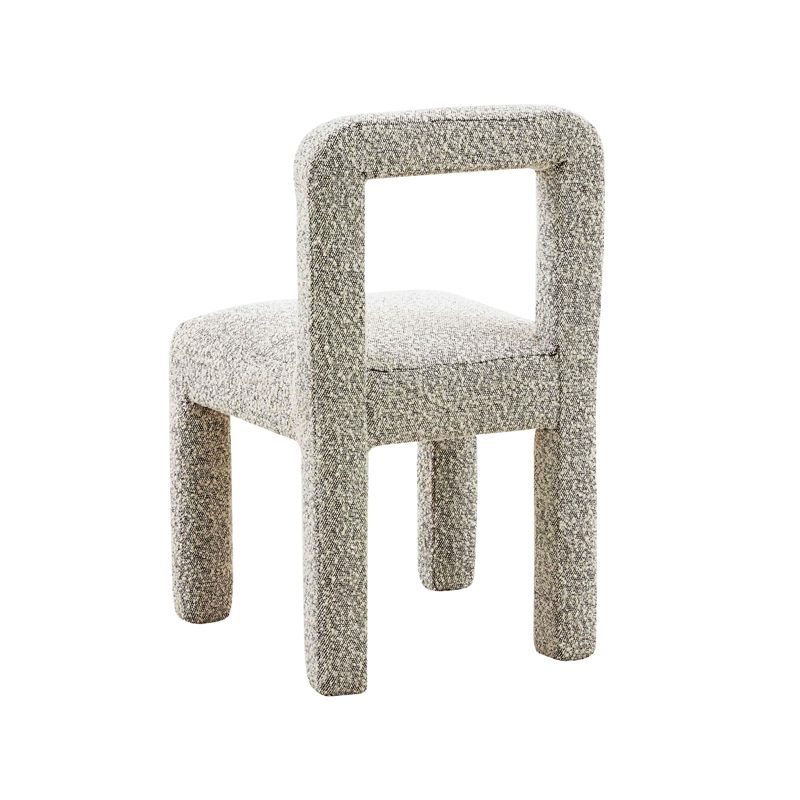 Maklaine Modern Contemporary Hazel Gray Finish Boucle Dining Chair