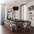 Maklaine Modern Contemporary Hazel Gray Finish Boucle Dining Chair