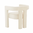 Maklaine Modern Contemporary Cream Velvet Upholstered Dining Chair