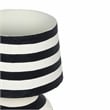 Maklaine Modern Contemporary Black Striped Papier Mache Table Lamp