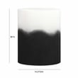 Maklaine Modern Contemporary Black and White Mango Wood Side Table