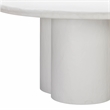 Maklaine Modern Contemporary White Faux Plaster Round Dining Table