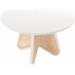 Maklaine Contemporary Solid Wood White Finish Natural Cane Dining Table