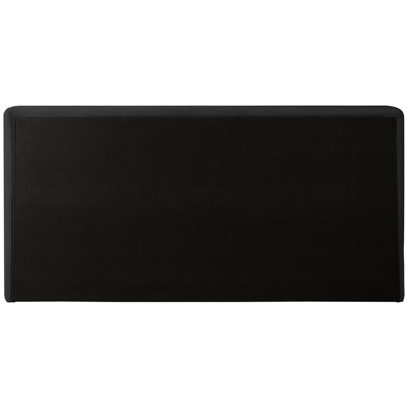 Maklaine Contemporary Soft Plush Black Teddy Fabric Queen Bed