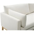 Maklaine Linen Cream Sofa Rectangular 89.5