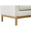 Maklaine Linen Cream Sofa Rectangular 89.5