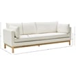 Maklaine Linen Cream Sofa Rectangular 89.5