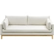 Maklaine Linen Cream Sofa Rectangular 89.5