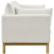 Maklaine Linen Cream Sofa Rectangular 89.5