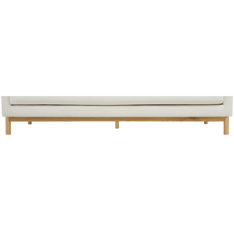 Maklaine Linen Cream Sofa Rectangular 89.5