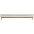 Maklaine Linen Cream Sofa Rectangular 89.5