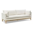 Maklaine Linen Cream Sofa Rectangular 89.5