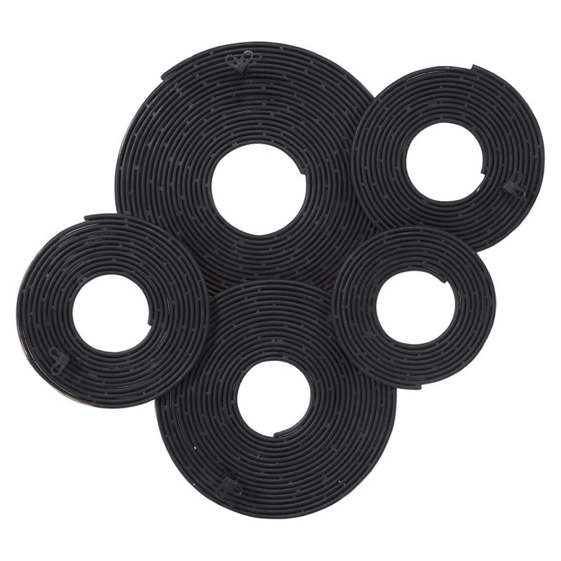 Maklaine Contemporary Iron Metal Rings Wall Decor in Soft Gold