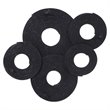 Maklaine Contemporary Iron Metal Rings Wall Decor in Soft Gold