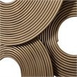 Maklaine Contemporary Iron Metal Rings Wall Decor in Soft Gold